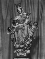 Immagine della Beata Vergine attualmente venerata nell'oratorio della Confraternita. Scolpita da A. Canepa nel 1910, il quale aveva gi eseguito la statua di N.S. della Guardia venerata come protettrice di Genova sul Monte Figogna